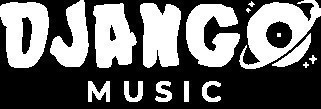 Djangomusic verticale logo bianco